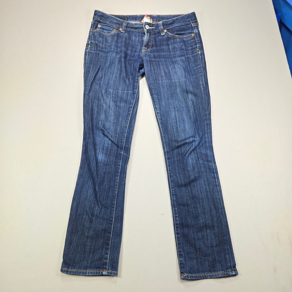 Lucky Brand Sweet N Low Bootcut Jeans Dark Wash Embroidered Blue Womens 6/28